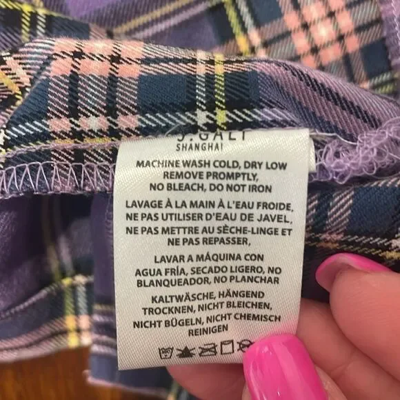 J Galt Plaid Mini Skirt Size S - Picture 7 of 7